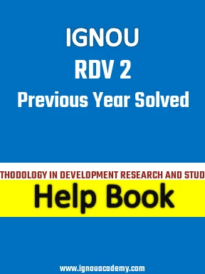 IGNOU RDV 2 Previous Year Solved Question Paper